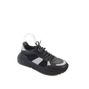 Bottega Veneta Womens Leather Low Top Sneakers Black Size 39 9